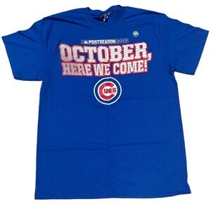Chicago Cubs Rare postseason blue and red t shirt